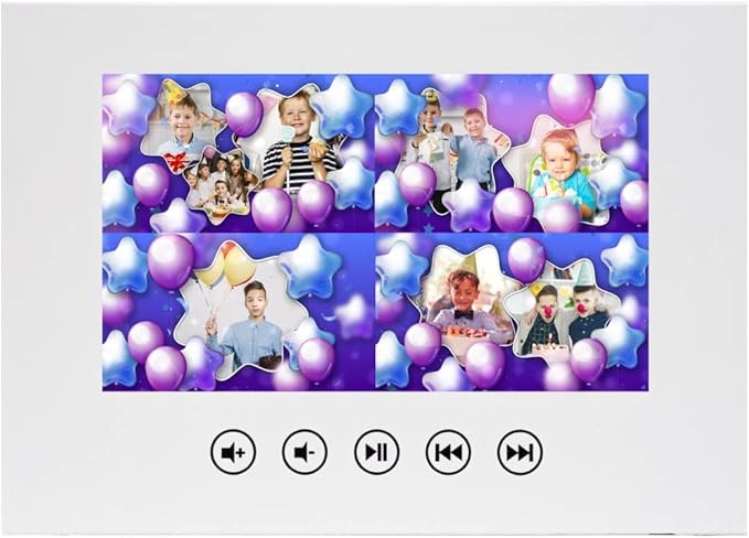 Personalized Birthday Video Greeting Card to Boys – Upload Photos to Create a Custom Slideshow – Fun Gift for Son, Grandson or Nephew – 7” Screen, 8GB Memory, USB Rechargeable