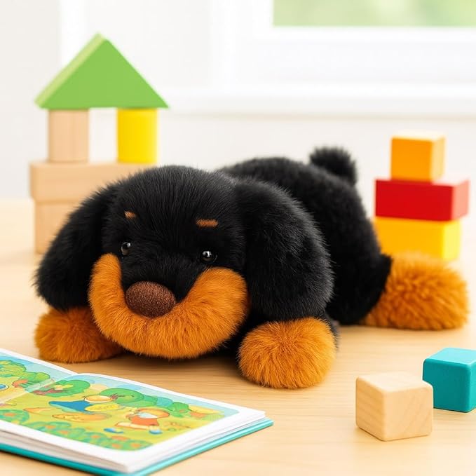 Adorable Plush Dachshund Dog Stuffed Animal Soft Plush Toy Cute Birthday Gifts for Boys Girls Kids Toddlers