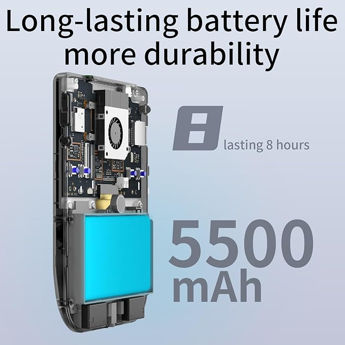 RG406V Android 13 Handheld Game Console 4" HD IPS 8GB RAM NO Card RGB Lighting Game Player 5500mAh Battery Multi-Format Support RG406V Black