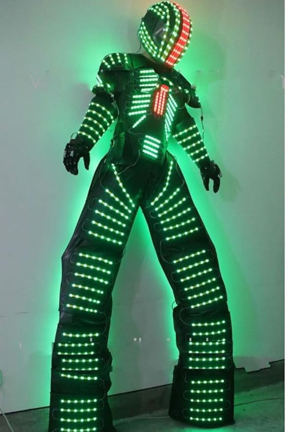 LED Robot Costume Suit Illuminated Party Dance RGB Luminous Armor Bar Light Show Dance LED Night Lights Clothing