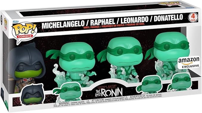 Funko Pop! Comics: Teenage Mutant Ninja Turtles (TMNT) The Last Ronin- Michelangelo - Brothers, 4-Pack - TMNT Comics - Amazon Exclusive - Collectable Vinyl Figure - Gift Idea - Official Merchandise