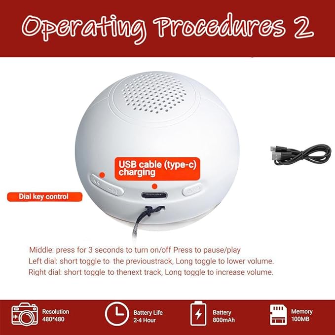 2.76" Crystal Ball Video Player,3D Memory Orb Ball Digital Display Memory Sphere Lamp with Sound,Personalized Electronic Display,Uploadable Videos & Photos,DIY Gift for Anniversary,Birthday