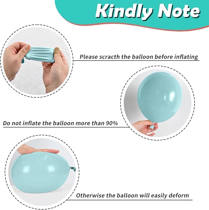 Rose Gold Blush Blue Balloons, 12 Inchs Teal Retro Apricot Confetti Balloons for Girls Kids Cratoon Theme Birthday Baby Shower Wedding Summer Pool Beach Hawaiian Tropical Party Decorations