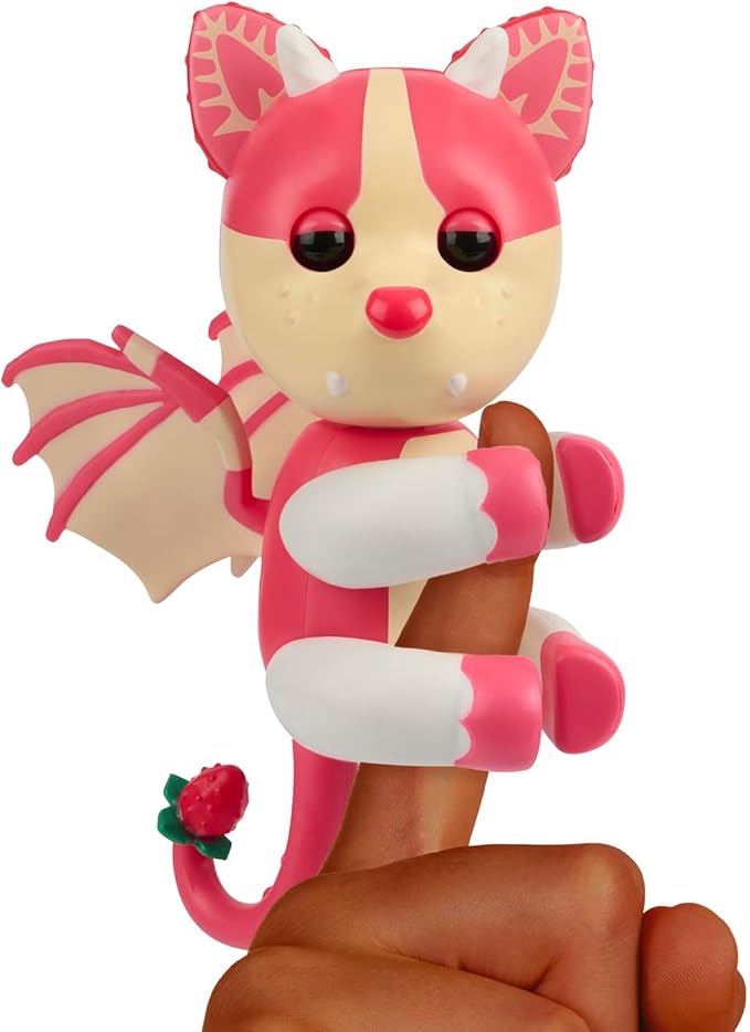 Adopt Me! x Fingerlings, Adopt Me! Strawberry Shortcake Bat Dragon, Legendary Interactive Pet with 40+ Sounds & Reactions (Ages 5+)