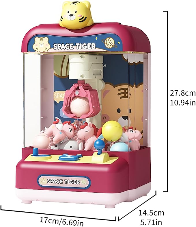 Kids Claw Machine, Large Candy Vending Grabber, Prize Dispenser Toys for Girls and Boys, Electronic Claw Game Machine for Party Birthdays with Lights Sound (G236 RABBIT SMALL)