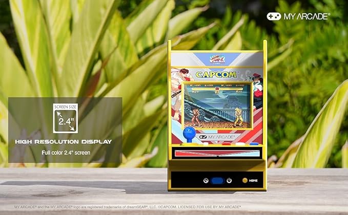My Arcade Super Street Fighter II Nano Player Pro: 2 Games in 1, 4.8" Video Game Collectible