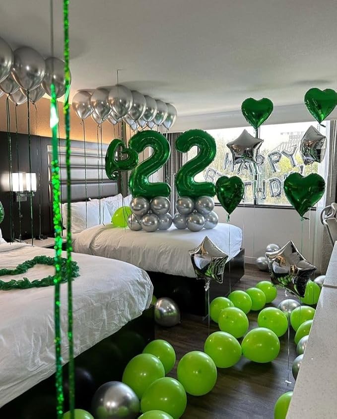 Green 5 Balloon, Number Balloons 40 Inch, 5th Birthday Balloon Decorations, Green Party Supplies, 5 Number Balloons, Number 5 Balloon, Games Theme Birthday Decorations