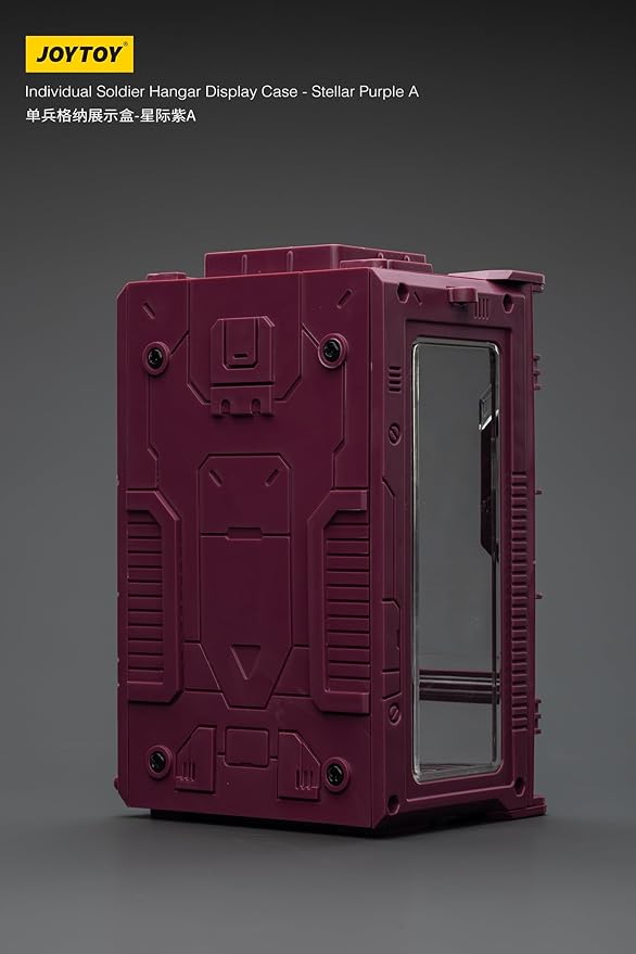 JOYTOY 5'' Display Box,Action Figures Display Case - Individual Soldier Hangar Display Case - Stellar Purple A - Dustproof Collectibles Box Ages 15+