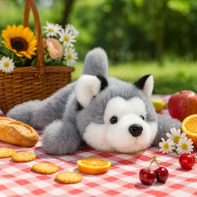 Adorable Husky Stuffed Animal Soft Plush Husky Dog Plush Toy Cute Birthday Gifts for Kids Adults