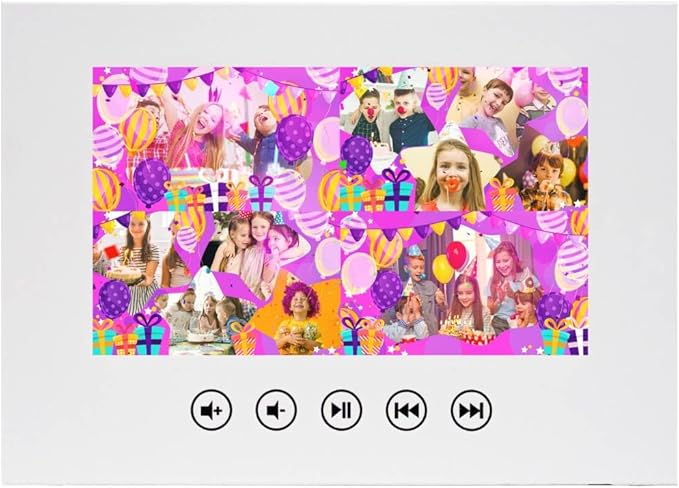 Birthday Video Card for Boys & Girls – Custom Greeting with Your Photos – Animated Slideshow – 7-Inch IPS Screen, 4GB, Rechargeable, Ready-to-Play Gift Experience