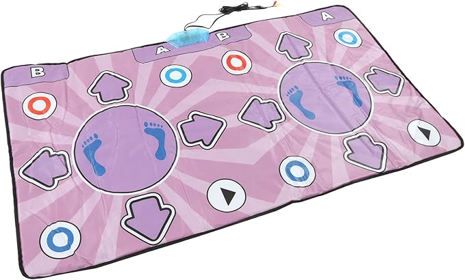 Fabater Wireless Electronic Dance Mat for TV Gaming, Non-Slip Double User Dance Pad with Music & Fitness Games, Interactive Step Mat Family Fun, Portable Dance Floor for Boys Girls Gift