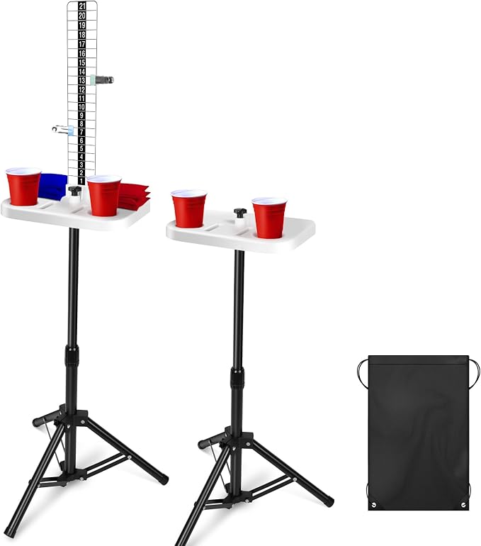 Teamaze Cornhole Scoreboard Bold Base 2 Sets Cornhole Score Keeper with Cup Holder Corn Hole Game Accessories for Outside, Yard Game