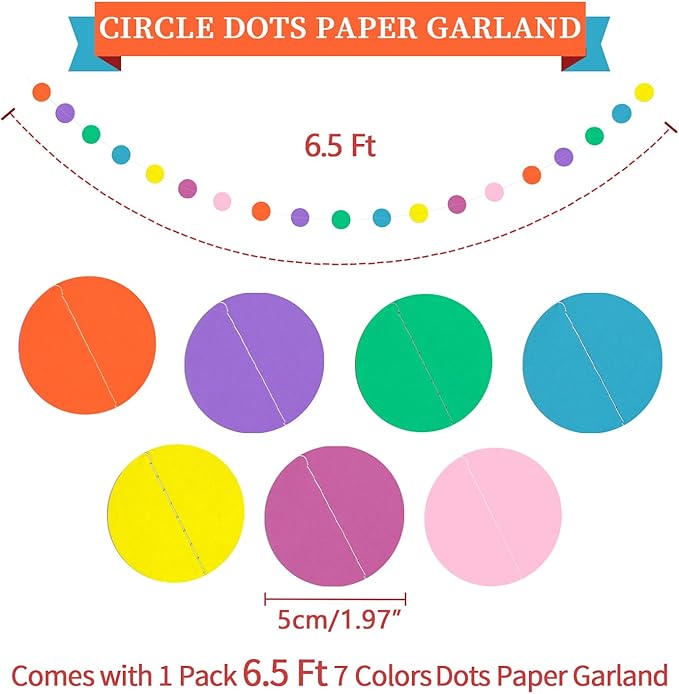 Colorful Birthday Decorations Kit - 16-Piece Set with Pre-Strung Happy Birthday Banner, Honeycomb Balls, Garland & Swirls | Rainbow Theme Party Supplies for Women Men Kids, Teens Adults