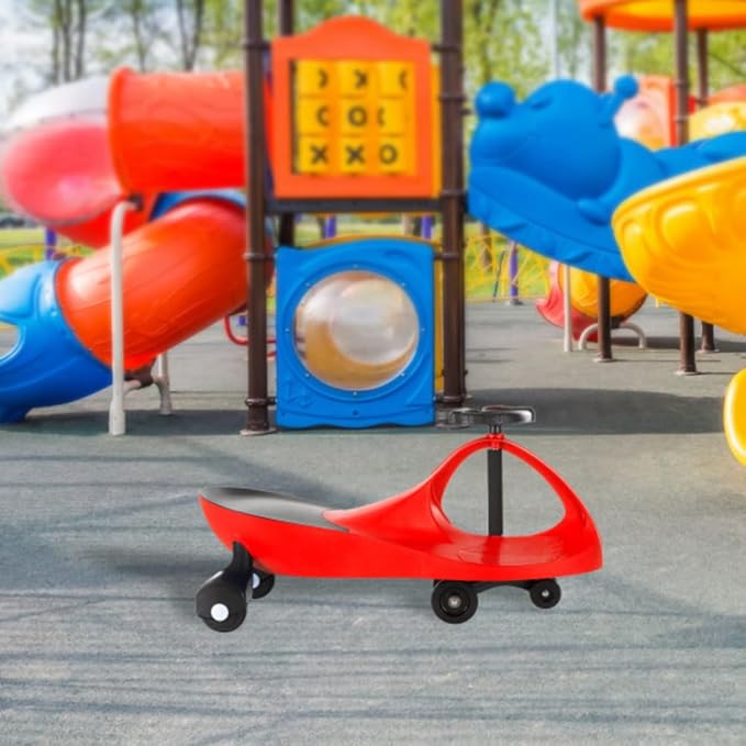 Wiggle Car - Ride on Toy for Ages 3 and Up - Toddler Ride on Toys with no Batteries, Gears, or Pedals Just Twist, Wiggle, and Go by Lil’ Rider (Red)