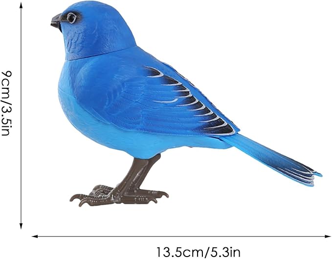 Electric Singing and Chirping Bird Toy, Simulation Interactive Bird Toy for Kids, Cute Realistic Chirping and Moving Artificial Sparrow, Battery Operated, Garden Home Ornament Decoration