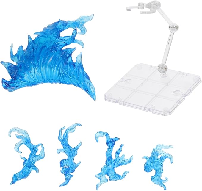 POPETPOP Flame Effect Bracket Action Figure Stand with Fire Effects Lightweight Diy Assembly Figurine Display Rack Stable and Portable Toy Model Holder for Collectible Figures