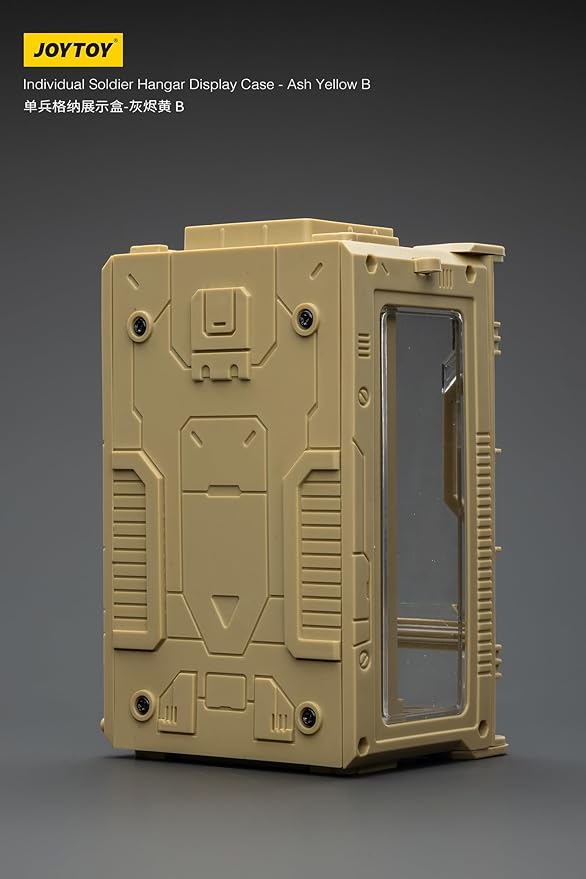 JOYTOY 5'' Display Box,Action Figures Display Case - Individual Soldier Hangar Display Case - Ash Yellow B - Dustproof Collectibles Box Ages 15+
