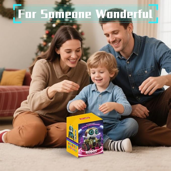 Robot Toy for Kids, Rechargeable Remote Control Robot, Intelligent Programming Function, Gesture Sensing, Auto-Demonstration of Music and Dance, Fun Gift for Boys Girls(Gold)