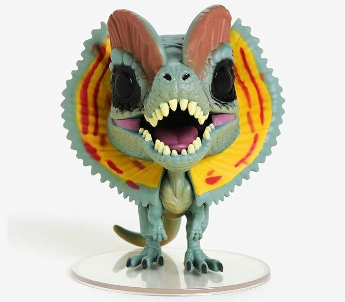 Funko Pop! Jurassic Park - Dilophosaurus [Frill Open] Vinyl Figure (Bundled with Compatible Pop Box Protector Case) Multicolor 3.75 Inches