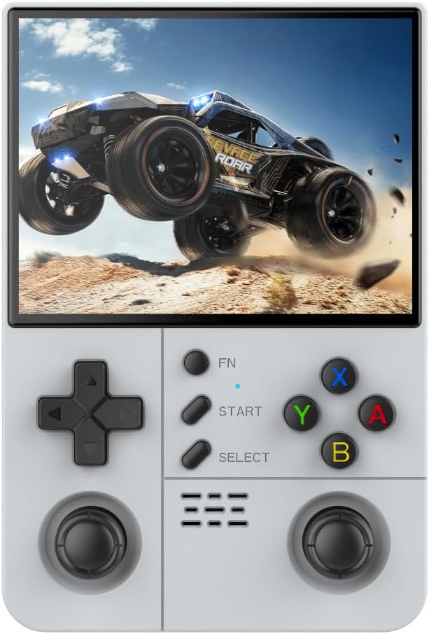 R40XX PROMAX Retro Handheld Game Console,15000+ Games with Open Source Linux System,30+Emulators,4.2-Inch IPS Screen Portable Game Console,4500mAh Battery,Gifts for Adult (Gray)