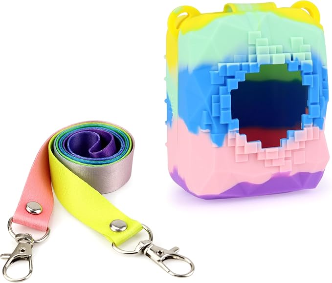 Silicone Case for Bitzee Magicals Digital Pet, Rainbow Multicolor, Cover Compatible with Bitzee Magicals Only (Multicolor)