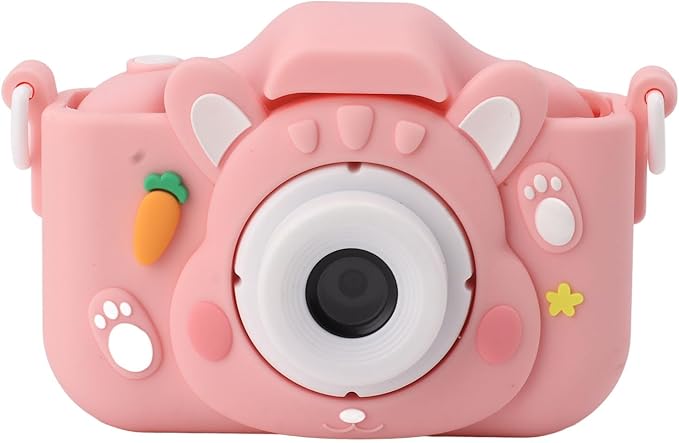 Children Game Camera, AI Face Recognition Comfortable Feel 1 Click Recording 2in Screen Automatic Birthday Gift Camera for Festival ()