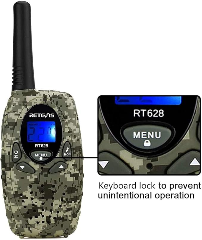 Retevis RT628 Kids Walkie Talkies Rechargeable, Army Toys for Boys Age 6 8-12, 22CH VOX 2 Way Radio Walkie Talkie for Christmas Birthday Gifts Outdoor Scavenger Game Camping(Camouflage, 2 Pack)