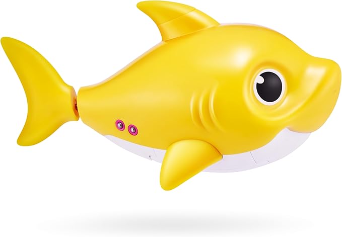 Robo Alive Junior Baby Shark New Silicon Fins Version Singing and Swimming Baby Shark (Yellow) by ZURU