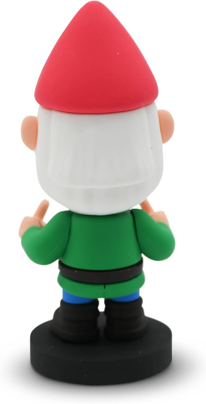 Mini Bobblehead – Middle Finger Gnome, Funny Desk Toy, Collectible Joke Gift