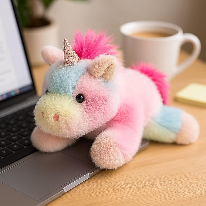 Adorable Rainbow Unicorn Stuffed Animal Soft Unicorn Plush Toy Cute Birthday Gifts for Boys Girls Kids Toddlers