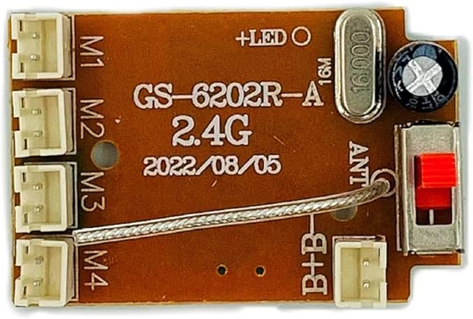 2.4G 7-Way Remote Control Rotation Drift Car Circuit Board - RC Transmitter & Receiver Set for DIY Projects