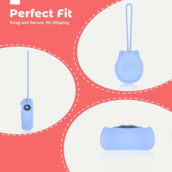 for Tamagotchi Paradise Silicone Case–Soft Protective Cover with Lanyard,Shockproof Dustproof Shell for Tamagotchi Electronic Pet Toy[Luminous Blue]