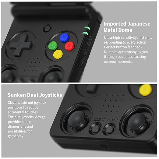 Flip Retro Handheld Game Console Retro Gaming Console with 64G Preloaded 5532 Games,3300 mAh Battey, Portable Clamshell Games Consoles Supports 5G WiFi Bluetooth HDMI 30+ Simulators RG34XXSP