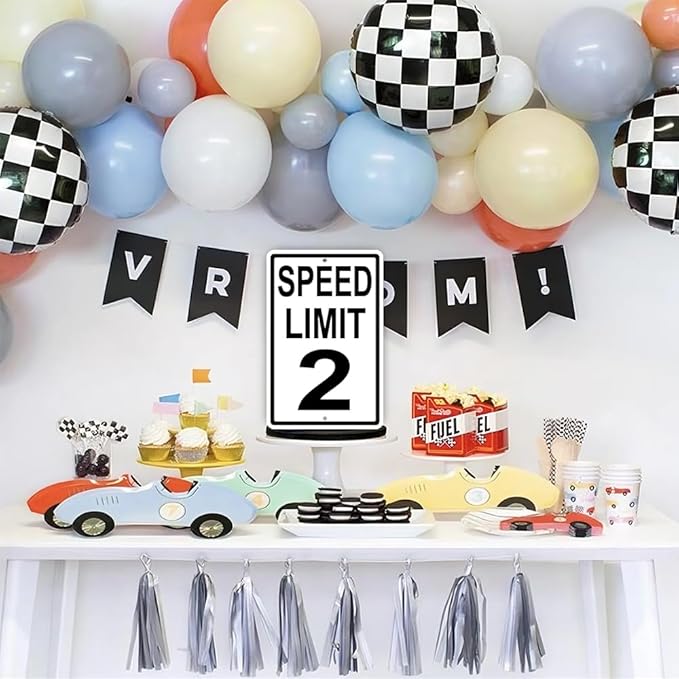 Speed Limit 2 Mph Sign Slow Down Traffic Sign Party Supply Party Decor (2 Pack)