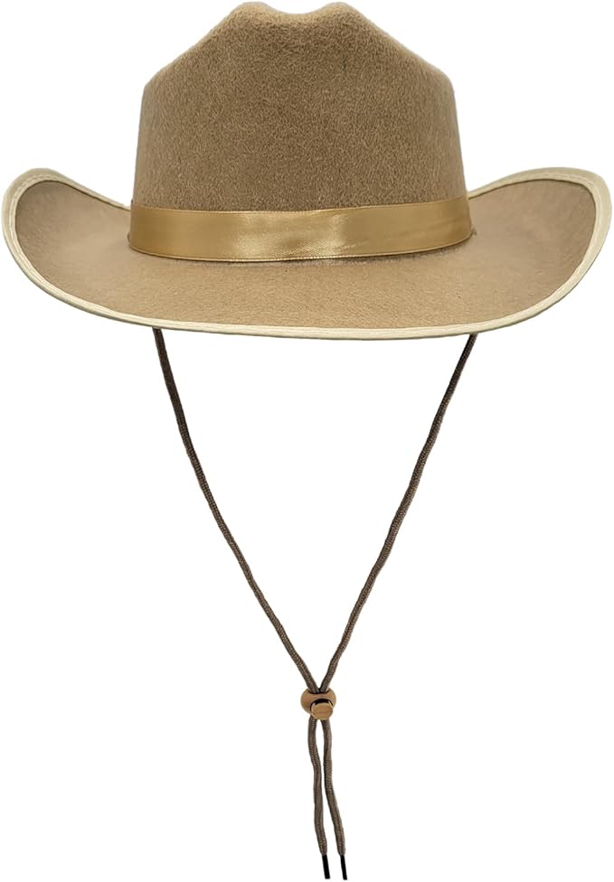 The Dreidel Company Cowboy Felt Western Hat, 22" Circumference Dress Up Costume Clothes for Kids, Pretend Play, Party Favors