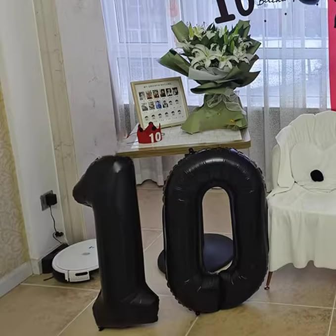 40 Inch Black Number 100 Digital Balloon,Jumbo Mylar Foil Helium Balloon for 100 Balloons for Birthday Party,Wedding Anniversary Party Decorations