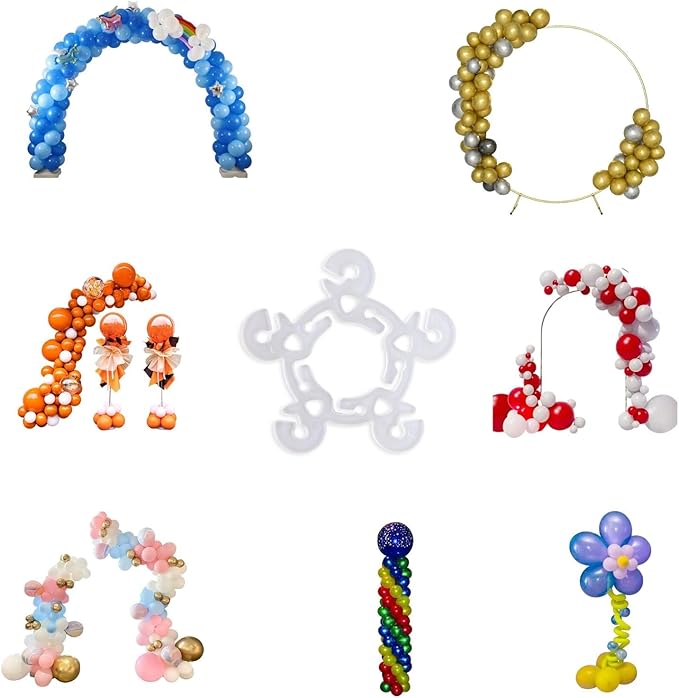 Miliocry 60 PCS Balloon Clips, Balloon Arch Clips, Balloon Connectors Clip Holders for Decor Balloon Arch Column Stand Garland Birthday Wedding Baby Shower Party Decorations
