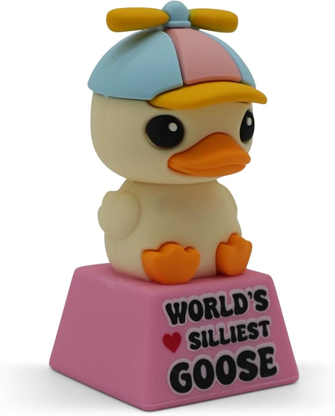 Miniature Desk Figurine – Cute & Quirky Office Decor for Desk, Shelf, or Workspace – Fun Tiny Collectible Statue for Adults, Coworkers, or Home Office Gift - Silly Goose