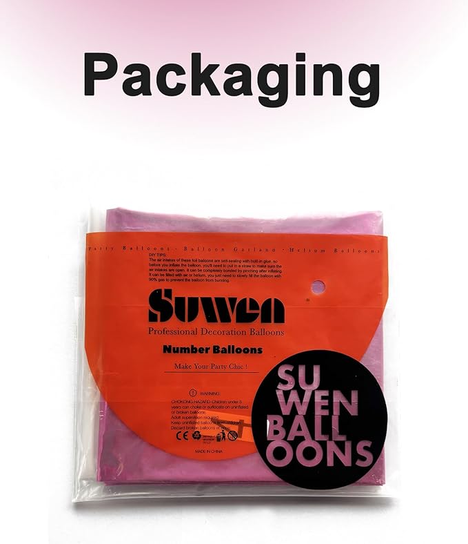 SUWEN 40 Inch Pink Large 9 Number Balloons Big Foil Helium Number Balloons 0-9 Jumbo Happy 9th Mylar Birthday Party Decorations for Girl Anniversary Party Supplies