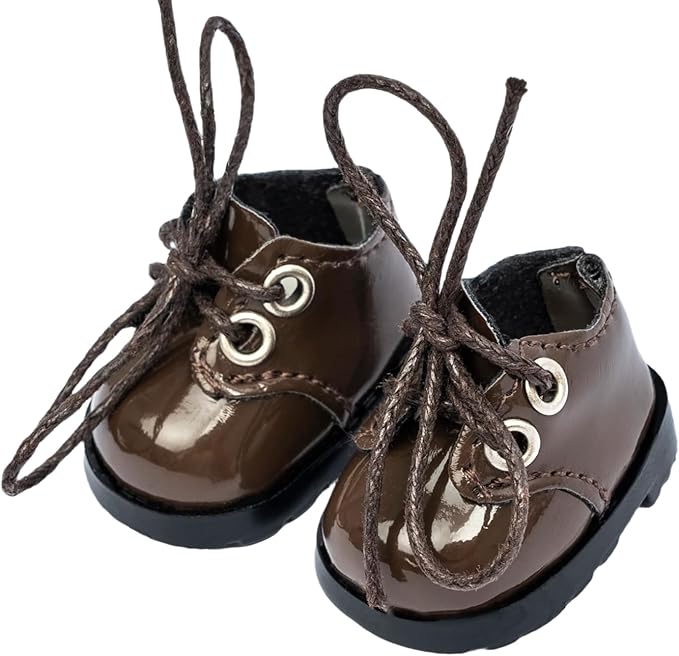 15-17cm Doll Shoes for 15-17cm Doll Boots, 5inch Doll Shoes Accessories Easter Gifts (Brown)