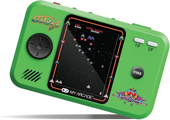 My Arcade Galaga/Galaxian Pocket Player Pro: Portable Video Game Console with 2 Games, Retro Gifts, 2.75" Color Display