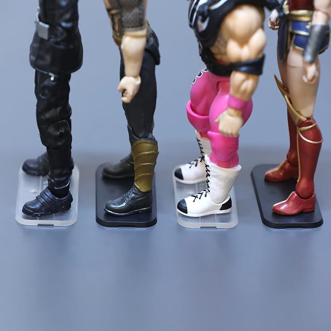 56Pack 6inch Action Figure Stand Base with Peg, Figures Toy Organizer Support Display Feet Stands, Figuras Holder Accessories, Compatible with 1/12 Mavel Legends Series/GiJeo Classified
