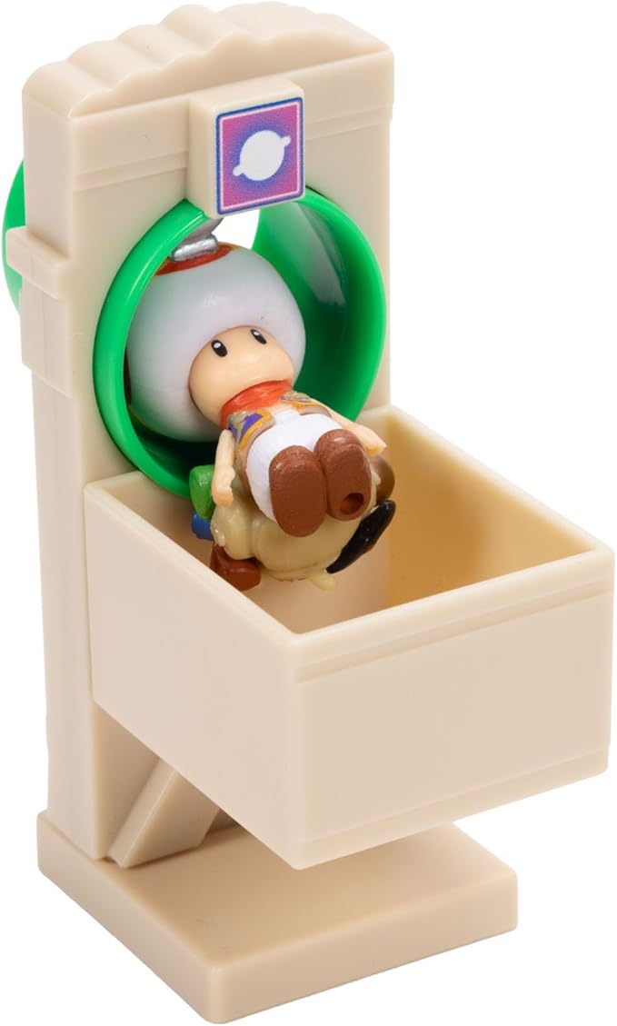 The Super Mario Galaxy Movie – Gateway Galaxy Diorama Playset with 1.5 Inch Princes Peach and Exclusive Captain Toad Mini Action Figures, Spring Star Launcher Feature