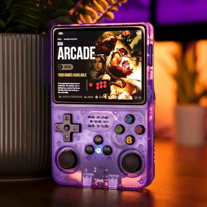 Retro Handheld Game Console R36S with 3.5" IPS Screen, Dual Joysticks, WiFi, 64GB Open-Source Portable Gaming System with 15,000+ Classic Titles for Kids and Adults (Black)