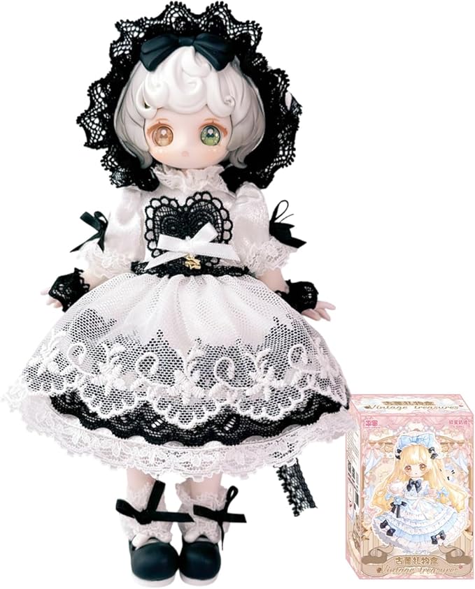 CALEMBOU BJD Blind Box, Vintage Treasures Series 15cm Ball Jointed Doll, Cute Dress Up Doll with Joints, Collection Action Figure Toys, Gift for Girls Boys