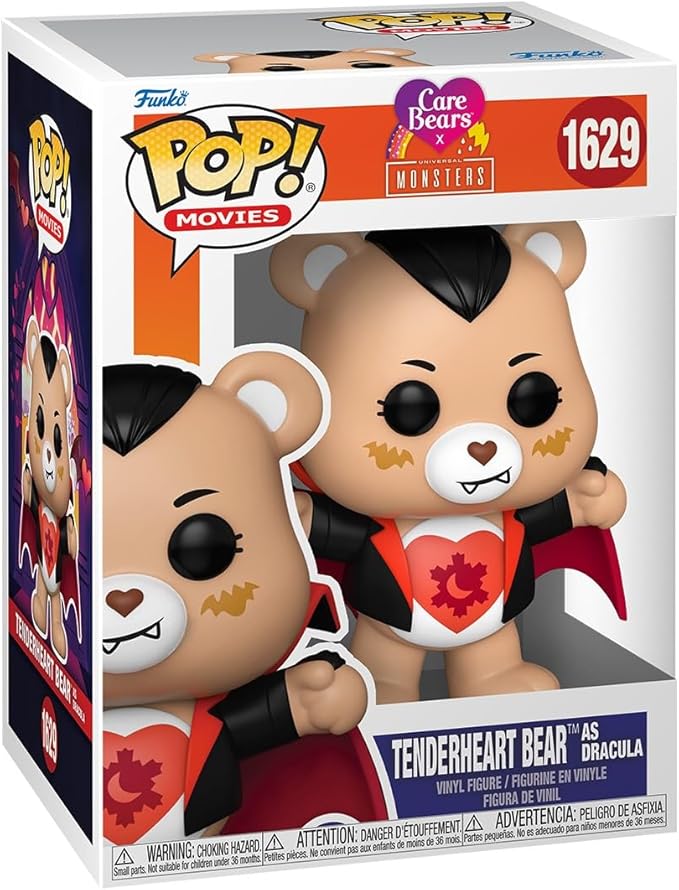 Funko POP Movies: Universal Monsters x Care Bears - Tender Heart Bear As Dracula - Collectable Vinyl Figure - Gift Idea - Official Merchandise - for Kids & Adults - Horror Fans