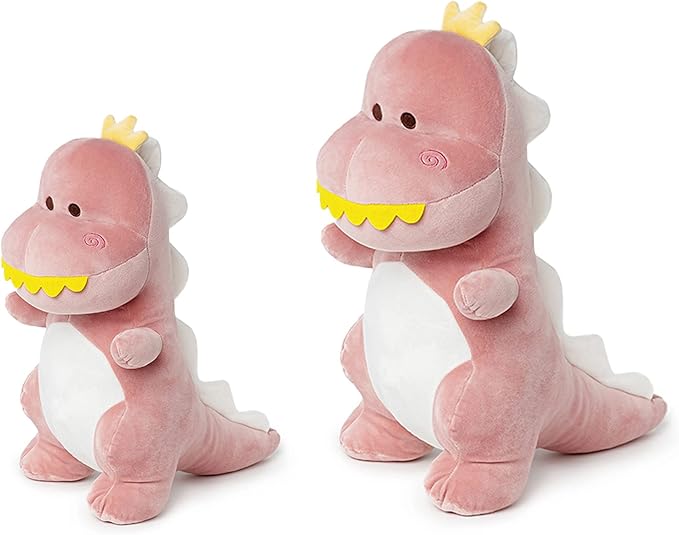 Big Dinosaur Plush Toy,15.7" Dino Stuffed Animal Stuffed Dinosaurs Cute Dino Plush Dino Stuffed Animals Soft Dinosaur Plushie for Boys Girls Kids Baby Pink