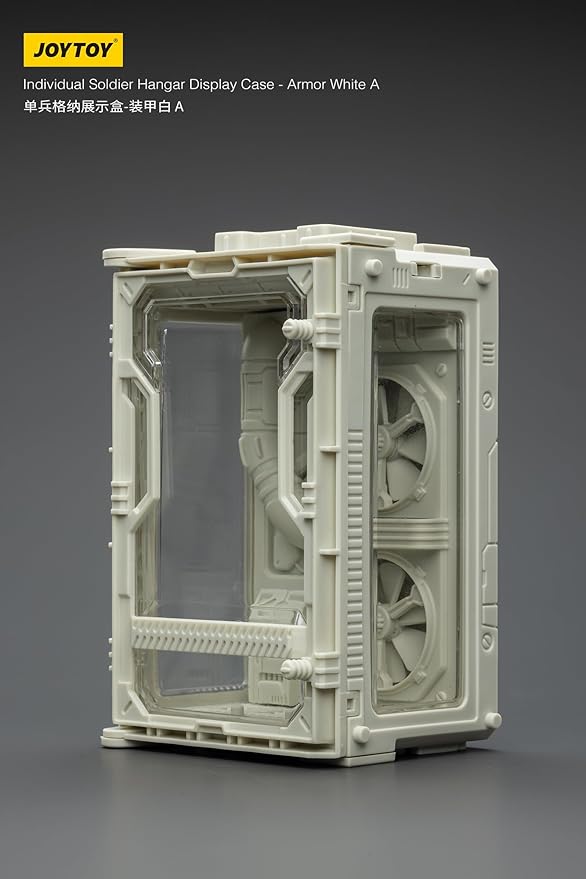 JOYTOY 5'' Display Box,Action Figures Display Case - Individual Soldier Hangar Display Case - Armor White C - Dustproof Collectibles Box Ages 15+