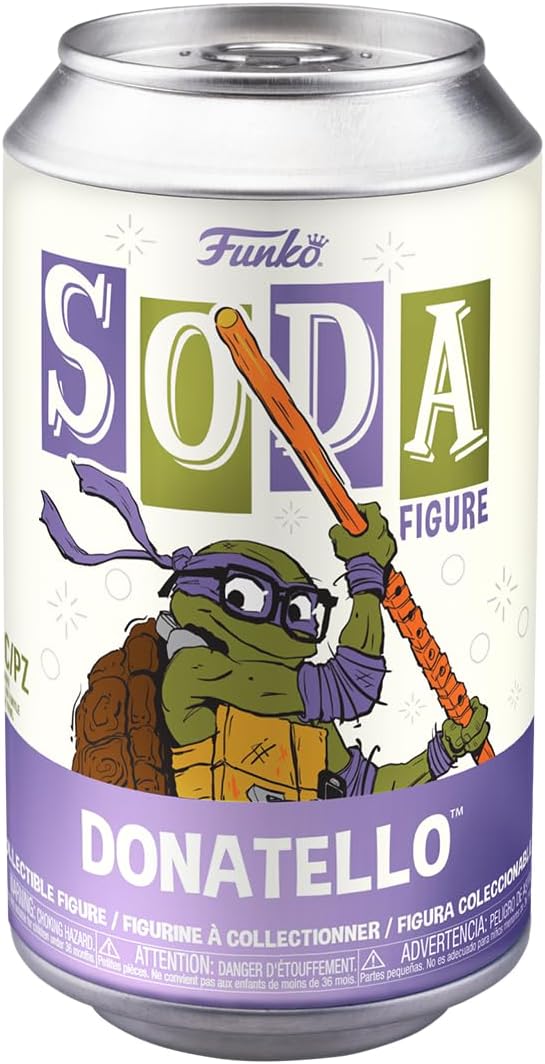 Funko Vinyl SODA: Teenage Mutant Ninja Turtles (TMNT) - Donatello - 1/6 Odds for Rare Chase Variant - Collectable Vinyl Figure - Gift Idea - Official Merchandise