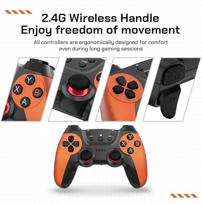 2025 U36 New Retro Game Console,50000+Games and 40 Emulators, with Dual 2.4G Wireless Controllers, Plug and Play 4K HD HDMI TV Game Stick (128GB)